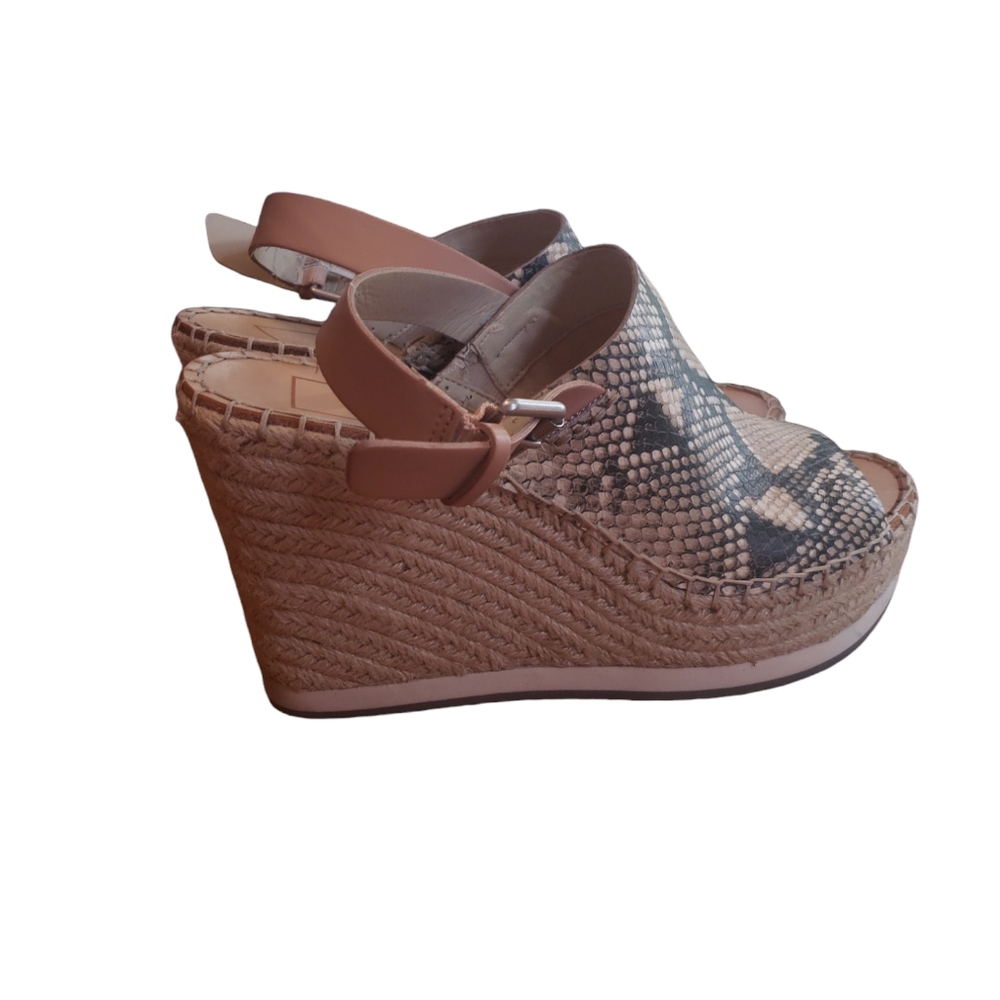 Dolce Vita Snake Skin Espadrilles Wedge Sandals Size 8.5 - Picture 2 of 5